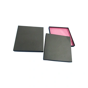 PandaSew Custom Logo Luxury Paperboard With Pink Microfiber Inside Gift Packaging Jewelry Box